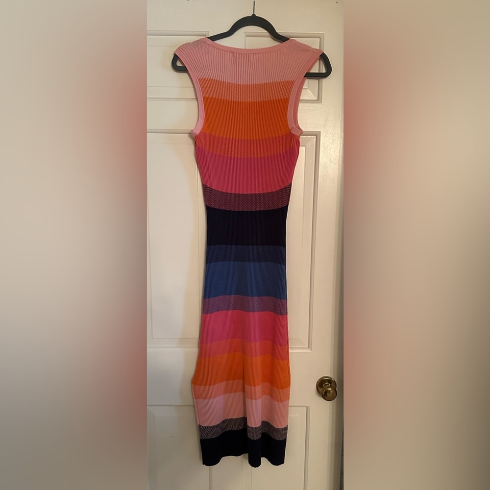 Evereve Multicolor Striped Midi Dress - Picture 6 of 6
